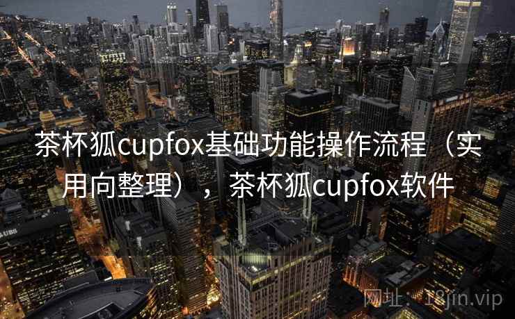 茶杯狐cupfox基础功能操作流程（实用向整理），茶杯狐cupfox软件